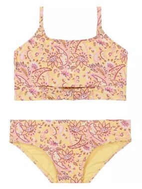 Roxy Girls Tropidelic Printed Two Piece Bikini Size 8
